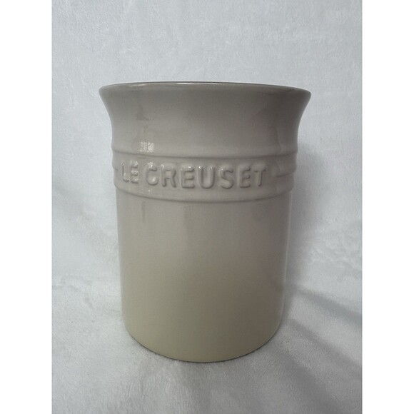 Le Creuset 1L Stoneware Kitchen Utensil Crock Holder Dune Spatula Crock HTF Colo - Picture 1 of 4